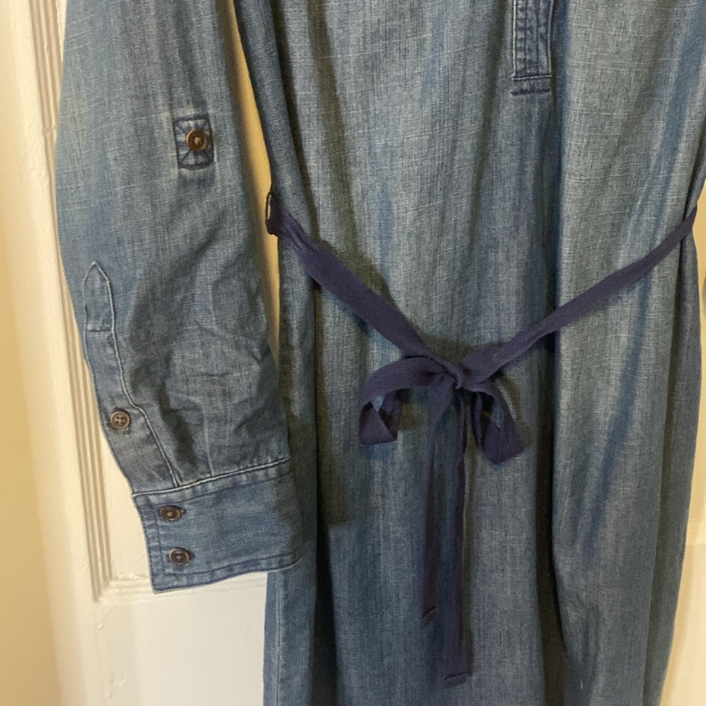 long sleeve TH denim dress - Picture 3 of 5